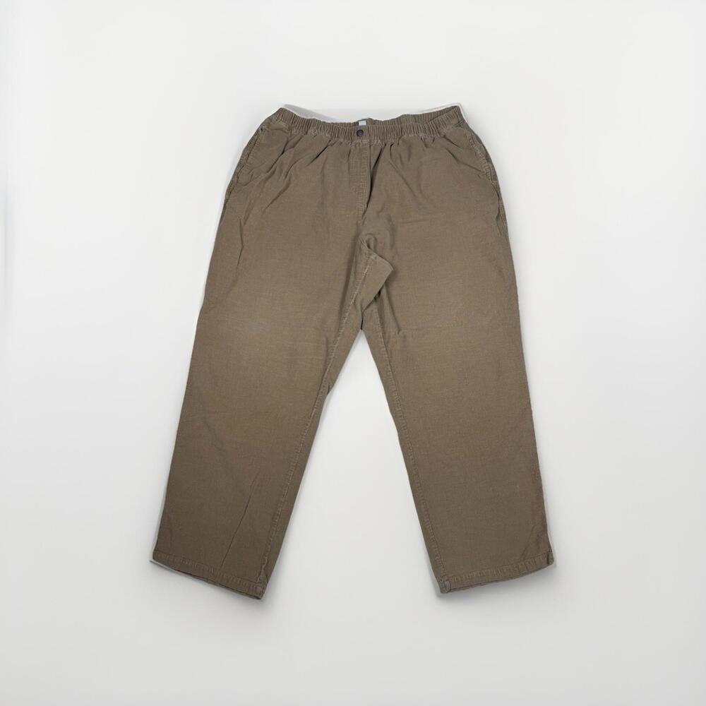 Woman Within Brown Corduroy Pants Women’s Plus Size‎ 24W Stretch Straight